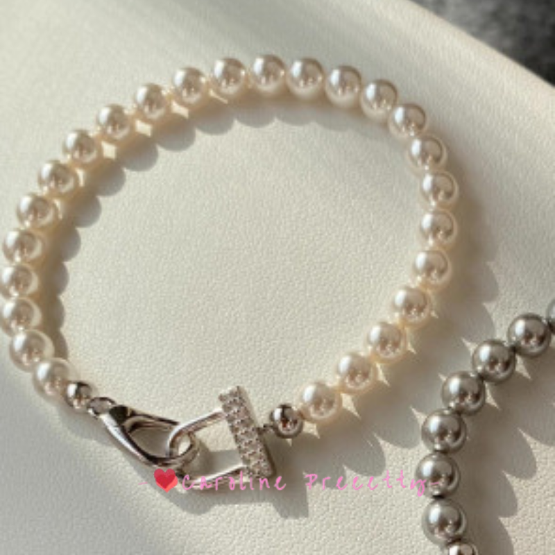 Exquisite, high-end, heavy industry, light luxury, simple and versatile, niche Shijia pearl bracelet