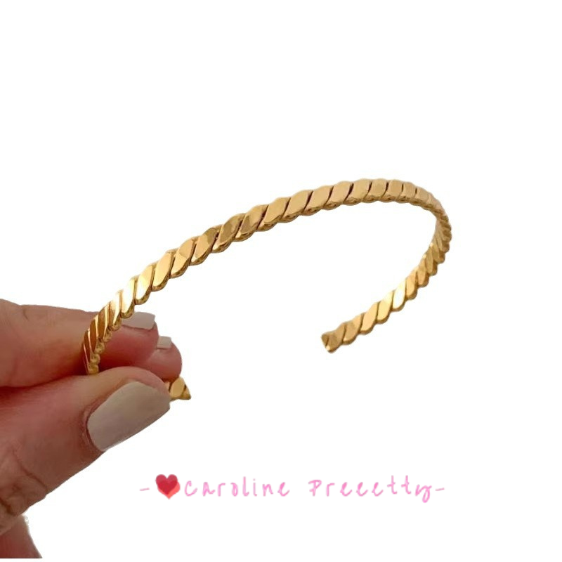 European and American gold bracelet, geometric simplicity, extremely fine snake bone bracelet, high color retention titanium steel bracelet chain, gender-neutral jewelry