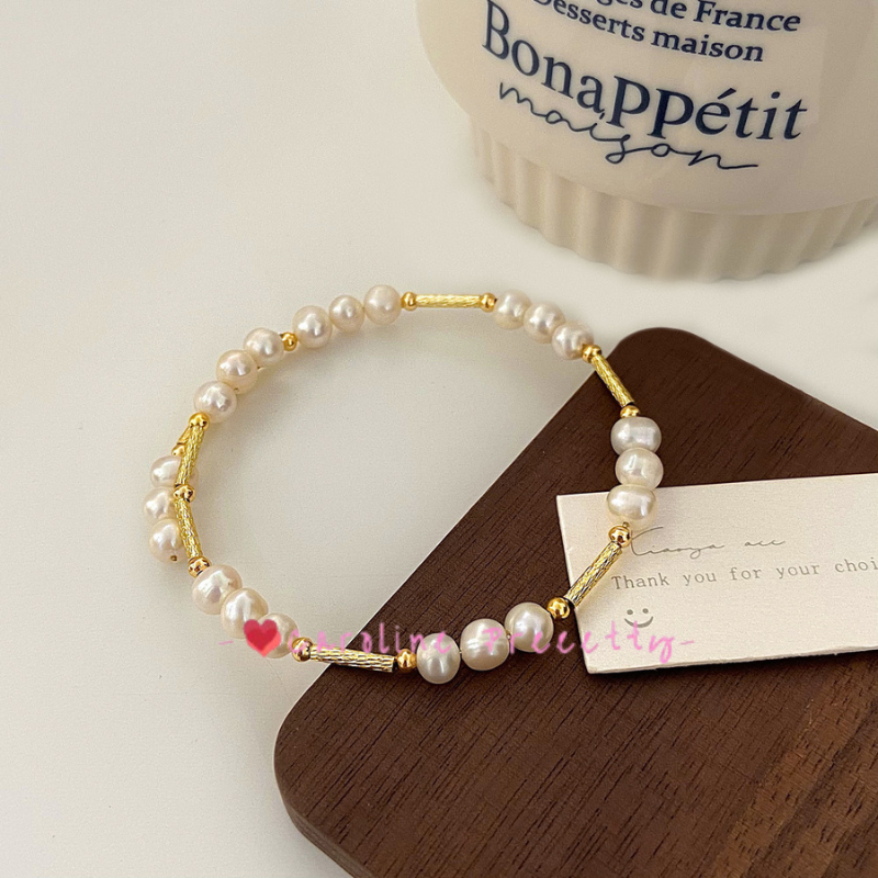 Fashionable natural freshwater pearl bracelet, light luxury style, high-end and elegant bracelet