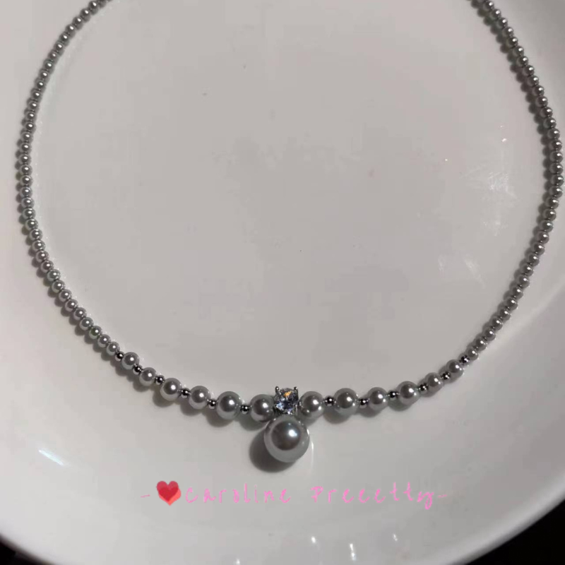Original Strong Light Pearl S925 Pure silver Gradient necklace