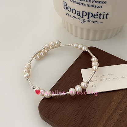 Fashionable natural freshwater pearl bracelet, light luxury style, high-end and elegant bracelet