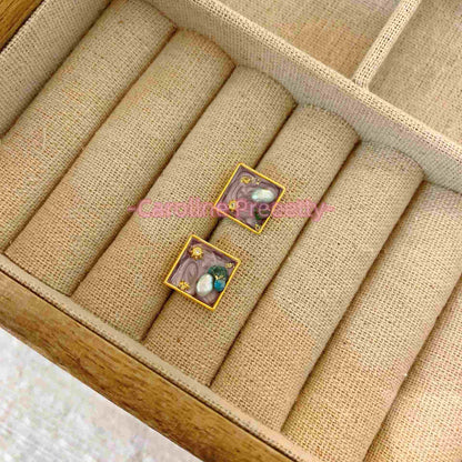 Mid-style Baroque pearl earrings