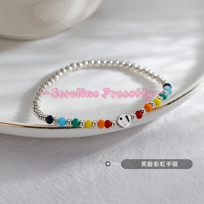 925 sterling silver plated rainbow bracelet
