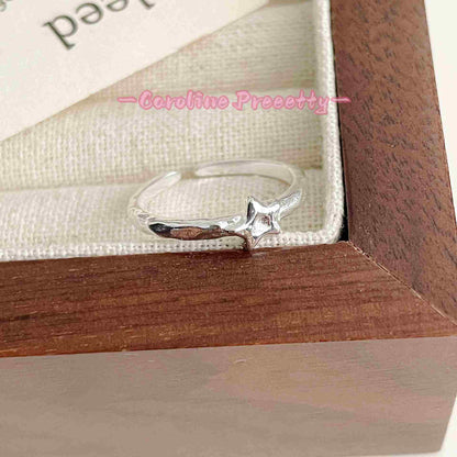 S925 sterling silver Simple Celestial River Star Ring